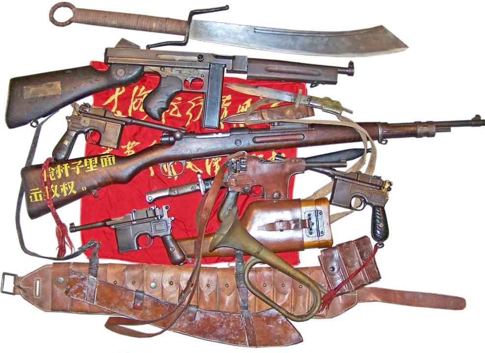 Group of Chinese Weapons and M1 Thompson Submachinegun CHINA World Militaria Forum